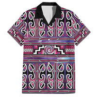Maori Matariki Hawaiian Shirt Pink Galaxy Aesthetic Koru Art LT01 Pink - Polynesian Pride