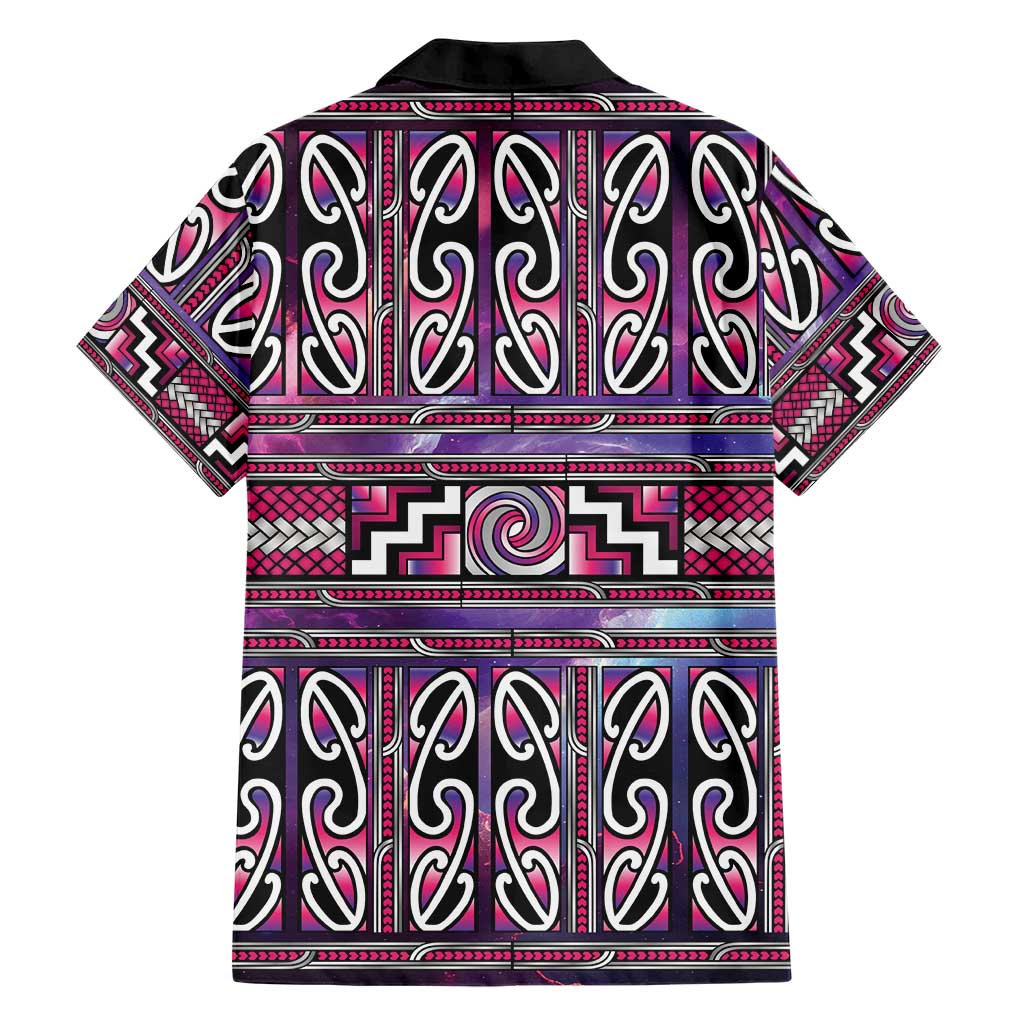 Maori Matariki Hawaiian Shirt Pink Galaxy Aesthetic Koru Art LT01 - Polynesian Pride