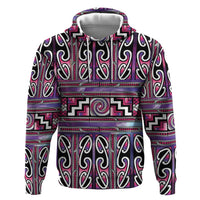 Maori Matariki Hoodie Pink Galaxy Aesthetic Koru Art LT01 Pullover Hoodie Pink - Polynesian Pride