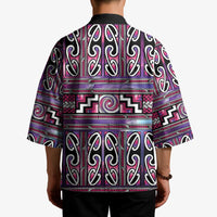 Maori Matariki Kimono Pink Galaxy Aesthetic Koru Art LT01 - Polynesian Pride