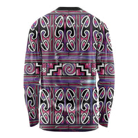 Maori Matariki Long Sleeve Shirt Pink Galaxy Aesthetic Koru Art LT01 - Polynesian Pride