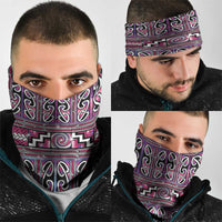 Maori Matariki Neck Gaiter Pink Galaxy Aesthetic Koru Art