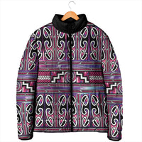 Maori Matariki Padded Jacket Pink Galaxy Aesthetic Koru Art LT01 - Polynesian Pride