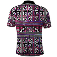 Maori Matariki Polo Shirt Pink Galaxy Aesthetic Koru Art LT01 - Polynesian Pride