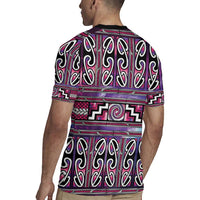 Maori Matariki Rugby Jersey Pink Galaxy Aesthetic Koru Art LT01 - Polynesian Pride
