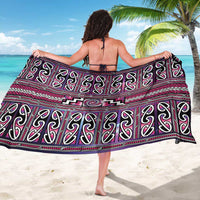 Maori Matariki Sarong Pink Galaxy Aesthetic Koru Art LT01 - Polynesian Pride