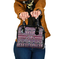 Maori Matariki Shoulder Handbag Pink Galaxy Aesthetic Koru Art LT01 One Size Pink - Polynesian Pride