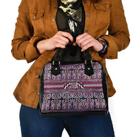 Maori Matariki Shoulder Handbag Pink Galaxy Aesthetic Koru Art LT01 - Polynesian Pride