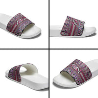 Maori Matariki Slide Sandals Pink Galaxy Aesthetic Koru Art LT01 - Polynesian Pride