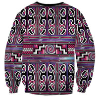 Maori Matariki Sweatshirt Pink Galaxy Aesthetic Koru Art LT01 - Polynesian Pride