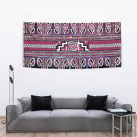 Maori Matariki Tapestry Pink Galaxy Aesthetic Koru Art LT01 - Polynesian Pride