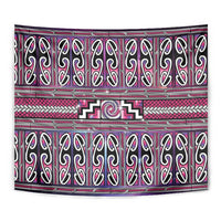 Maori Matariki Tapestry Pink Galaxy Aesthetic Koru Art LT01 - Polynesian Pride