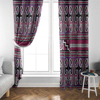 Maori Matariki Window Curtain Pink Galaxy Aesthetic Koru Art LT01 - Polynesian Pride