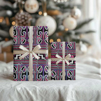 Maori Matariki Wrapping Paper Pink Galaxy Aesthetic Koru Art LT01 - Polynesian Pride