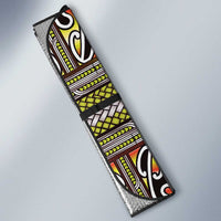Maori Matariki Auto Sun Shade Yellow Galaxy Aesthetic Koru Art LT01 - Polynesian Pride