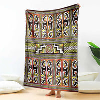 Maori Matariki Blanket Yellow Galaxy Aesthetic Koru Art LT01 - Polynesian Pride