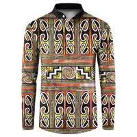 Maori Matariki Button Sweatshirt Yellow Galaxy Aesthetic Koru Art LT01 Yellow - Polynesian Pride