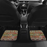 Maori Matariki Car Mats Yellow Galaxy Aesthetic Koru Art LT01 Set 2pcs - Back Yellow - Polynesian Pride
