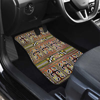 Maori Matariki Car Mats Yellow Galaxy Aesthetic Koru Art LT01 - Polynesian Pride