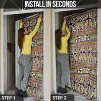 Maori Matariki Door Cover Yellow Galaxy Aesthetic Koru Art LT01 - Polynesian Pride
