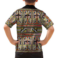 Maori Matariki Family Matching Summer Maxi Dress and Hawaiian Shirt Yellow Galaxy Aesthetic Koru Art