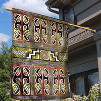 Maori Matariki Garden Flag Yellow Galaxy Aesthetic Koru Art LT01 - Polynesian Pride
