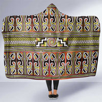 Maori Matariki Hooded Blanket Yellow Galaxy Aesthetic Koru Art LT01 One Size Yellow - Polynesian Pride