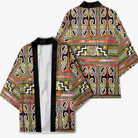 Maori Matariki Kimono Yellow Galaxy Aesthetic Koru Art LT01 - Polynesian Pride