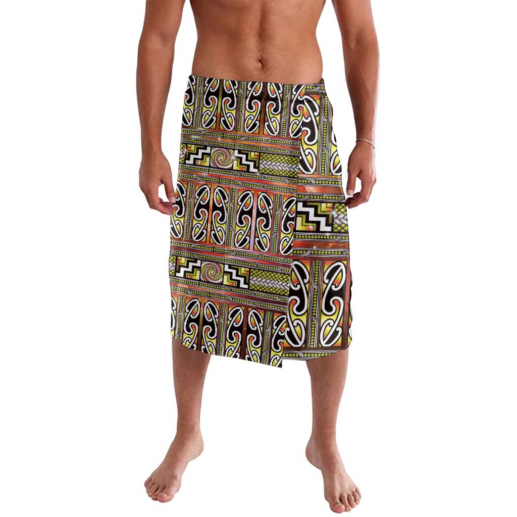 Maori Matariki Lavalava Yellow Galaxy Aesthetic Koru Art