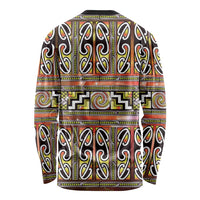 Maori Matariki Long Sleeve Shirt Yellow Galaxy Aesthetic Koru Art LT01 - Polynesian Pride