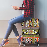 Maori Matariki Luggage Cover Yellow Galaxy Aesthetic Koru Art LT01 - Polynesian Pride