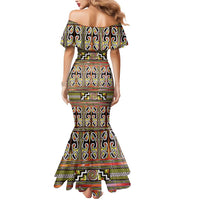 Maori Matariki Mermaid Dress Yellow Galaxy Aesthetic Koru Art LT01 - Polynesian Pride