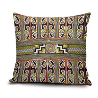 Maori Matariki Pillow Cover Yellow Galaxy Aesthetic Koru Art