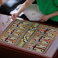 Maori Matariki Puzzle Yellow Galaxy Aesthetic Koru Art LT01 - Polynesian Pride
