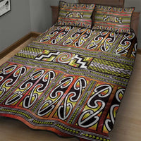 Maori Matariki Quilt Bed Set Yellow Galaxy Aesthetic Koru Art LT01 - Polynesian Pride