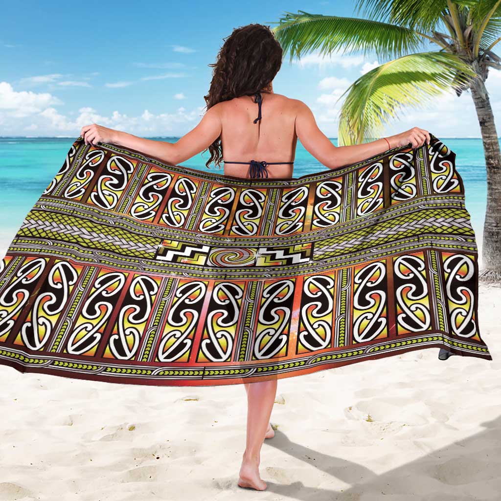 Maori Matariki Sarong Yellow Galaxy Aesthetic Koru Art