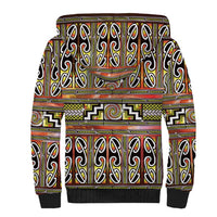 Maori Matariki Sherpa Hoodie Yellow Galaxy Aesthetic Koru Art LT01 - Polynesian Pride