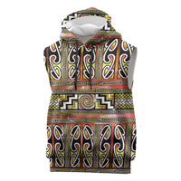Maori Matariki Sleeveless Hoodie Yellow Galaxy Aesthetic Koru Art LT01 Yellow - Polynesian Pride