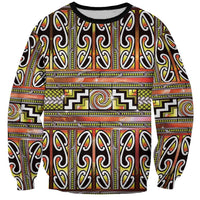 Maori Matariki Sweatshirt Yellow Galaxy Aesthetic Koru Art