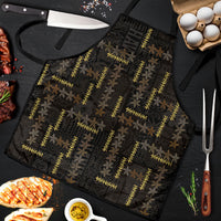 Hawaii Brown Plumeria Lei Black Apron Frangipani Floral Heritage Art