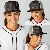 Hawaii Brown Plumeria Lei Black Baseball Net Cap Frangipani Floral Heritage Art