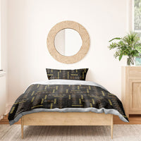 Hawaii Brown Plumeria Lei Black Bedding Set Frangipani Floral Heritage Art