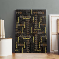 Hawaii Brown Plumeria Lei Black Canvas Wall Art Frangipani Floral Heritage Art LT01 - Polynesian Pride
