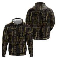 Hawaii Brown Plumeria Lei Black Hoodie Frangipani Floral Heritage Art