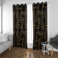Hawaii Brown Plumeria Lei Black Window Curtain Frangipani Floral Heritage Art LT01 With Grommets Black - Polynesian Pride