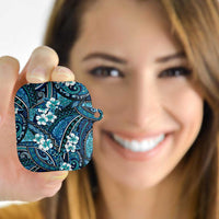 Polynesian Hibiscus Tropical Blue Floral AirPods Case Tribal Pattern LT01 Blue - Polynesian Pride