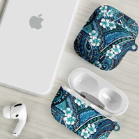 Polynesian Hibiscus Tropical Blue Floral AirPods Case Tribal Pattern LT01 - Polynesian Pride