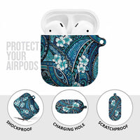 Polynesian Hibiscus Tropical Blue Floral AirPods Case Tribal Pattern LT01 - Polynesian Pride