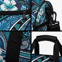 Polynesian Hibiscus Tropical Blue Floral Duffle Bag Tribal Pattern LT01 - Polynesian Pride