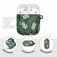 Polynesian Hibiscus Tropical Green Floral AirPods Case Tribal Pattern LT01 - Polynesian Pride